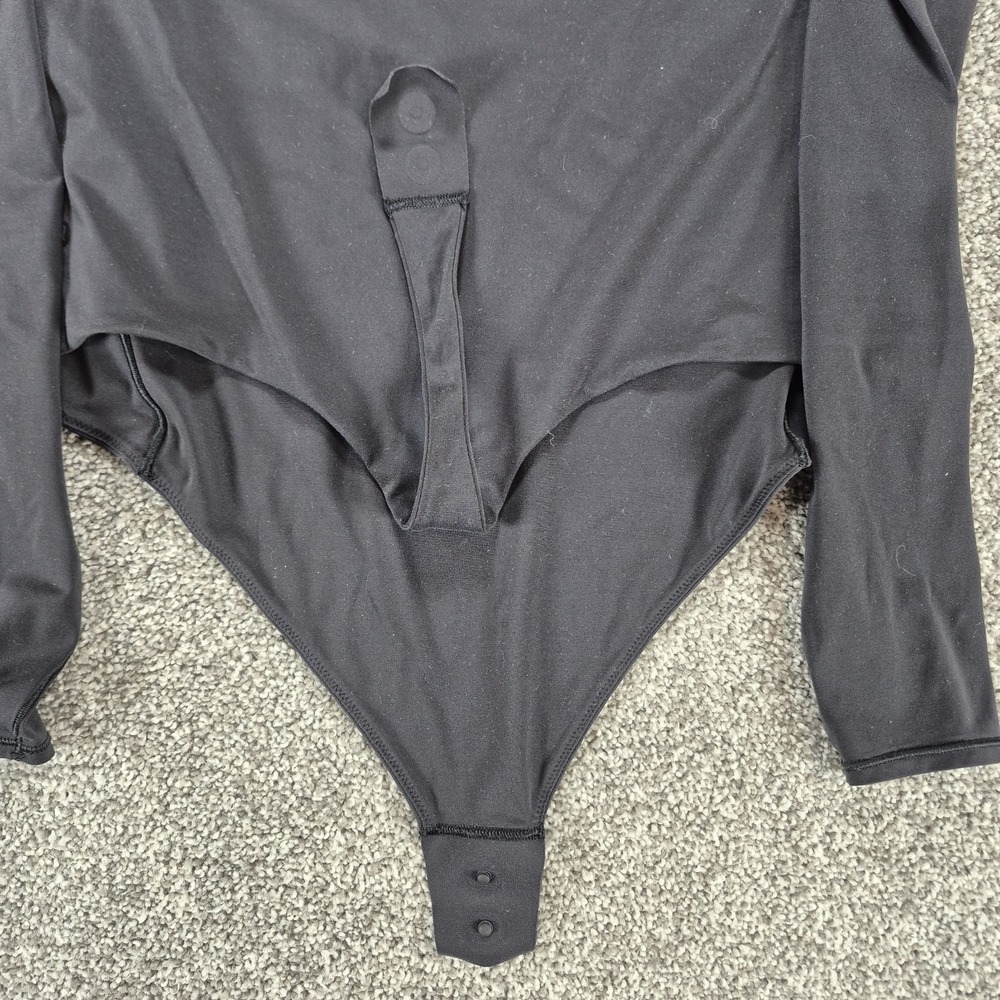 Lululemon Wundermost Ultra-Soft Nulu‎ Square-Neck Long-Sleeve Bodysuit XL Black - Picture 7 of 9